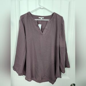 NEW! Maurices Atwood 3/4 Sleeve Popover Blouse, Size XXL